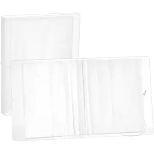 Clear Sticker Organizer Binder Storage Book for Sticker Storage with 26 Pack 2-Pocket Sheet Protectors for Planner Scrapbook, Journal Stickers Collection