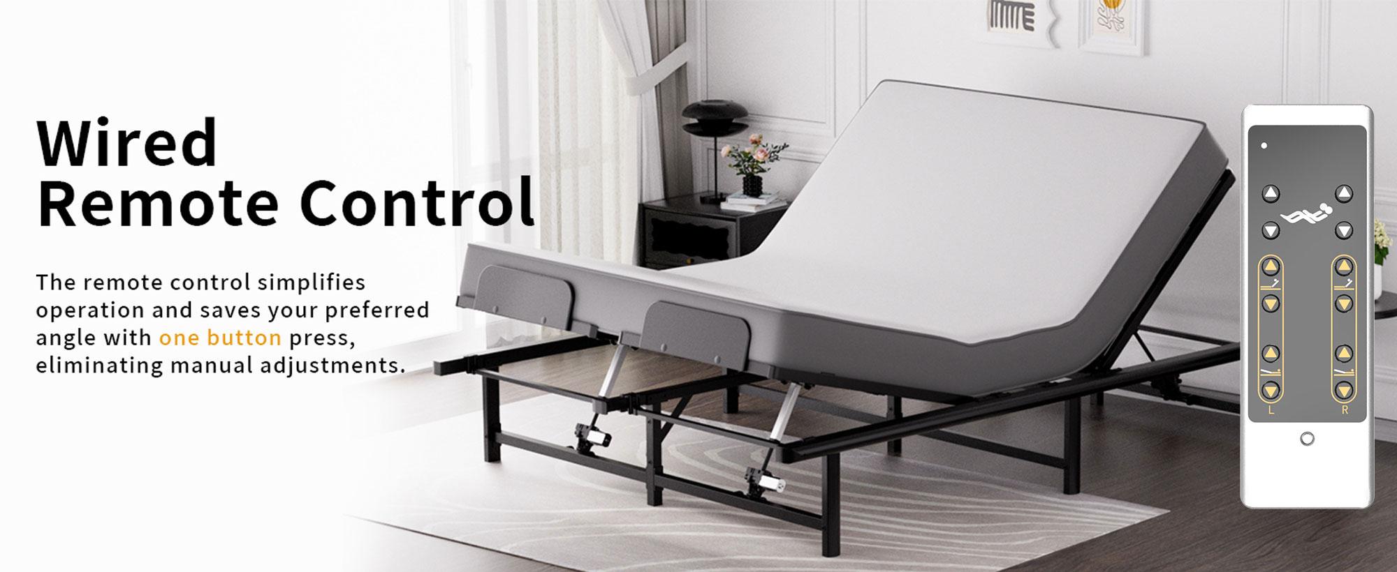 Queen Size Adjustable Bed Frame - 4-Motor Design, Head & Foot Adjustments, Zero Gravity, TV & Head Tilt Presets, 600 lbs Capacity Ergonomic Home