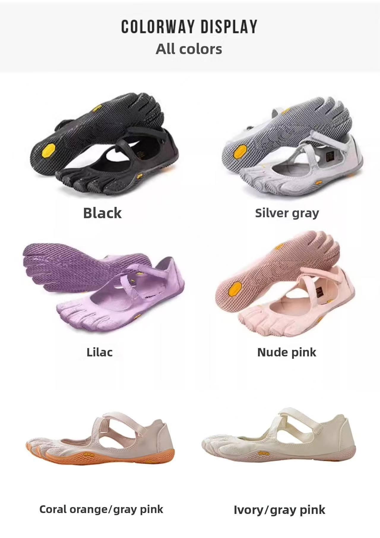 Five-Toe Yoga Shoes Pilates Women's Sports Fitness Dance Toe-Separating Shoes Suitable for Running Fitness Yoga Pilates Sports Outdoor ballet flats Balance Breathable Technology