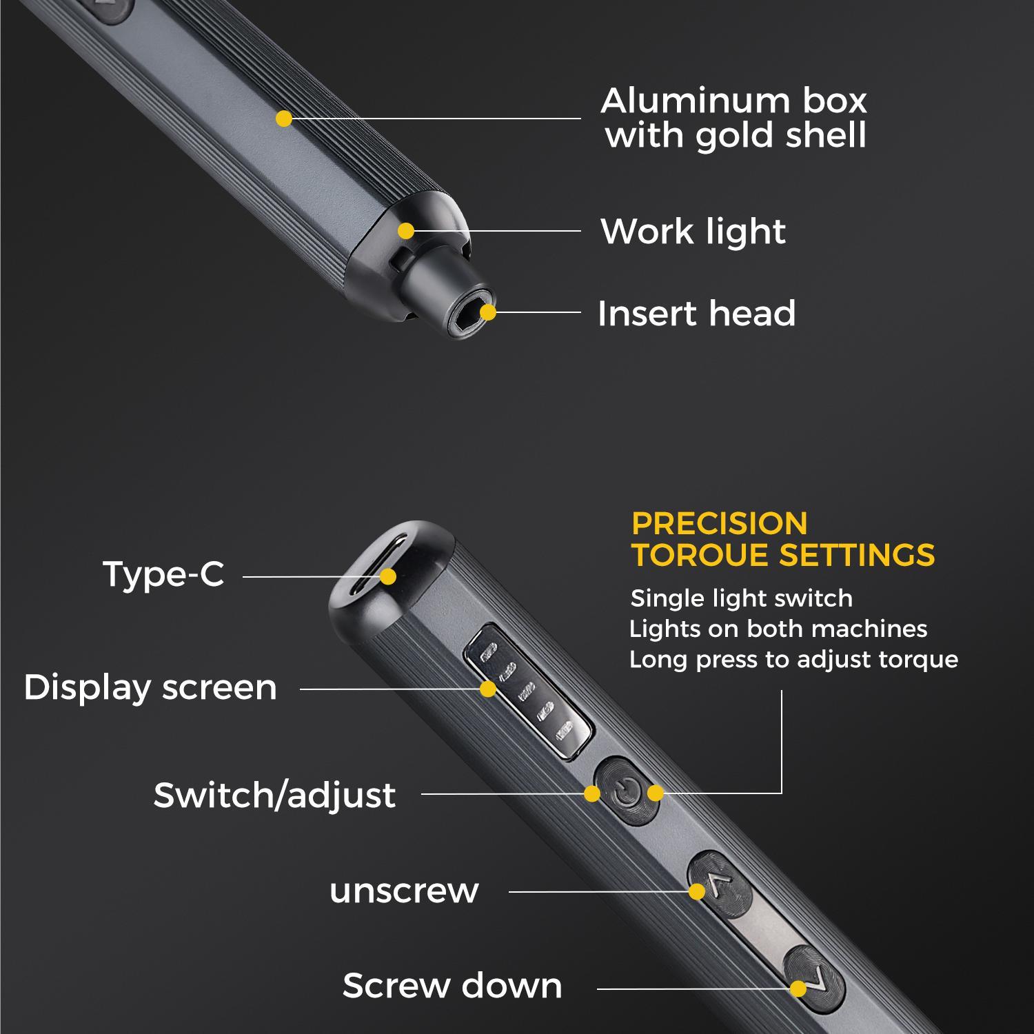52-in-1 Electric Screwdriver Set, Precision Electric Repair Tool Set, Magnetic Storage & Hex Shank Screwdriver Set for Phone, Camera, Laptop & Watch Repair