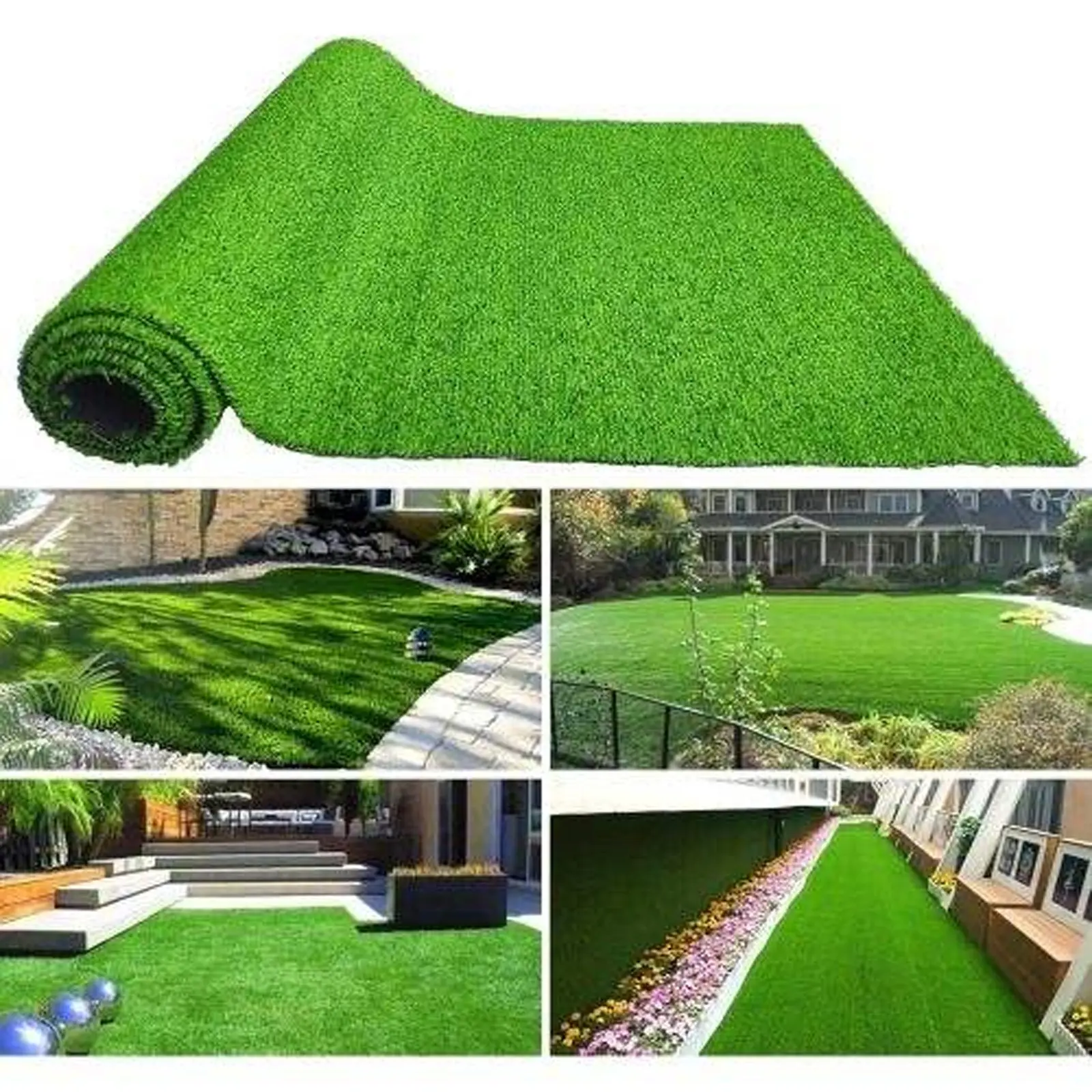 Artificial Grass Carpet, Plastic Lawn Mat, Interlocking Rug, Roof Installation, Landscape Greening, Durable Synthetic Turf
