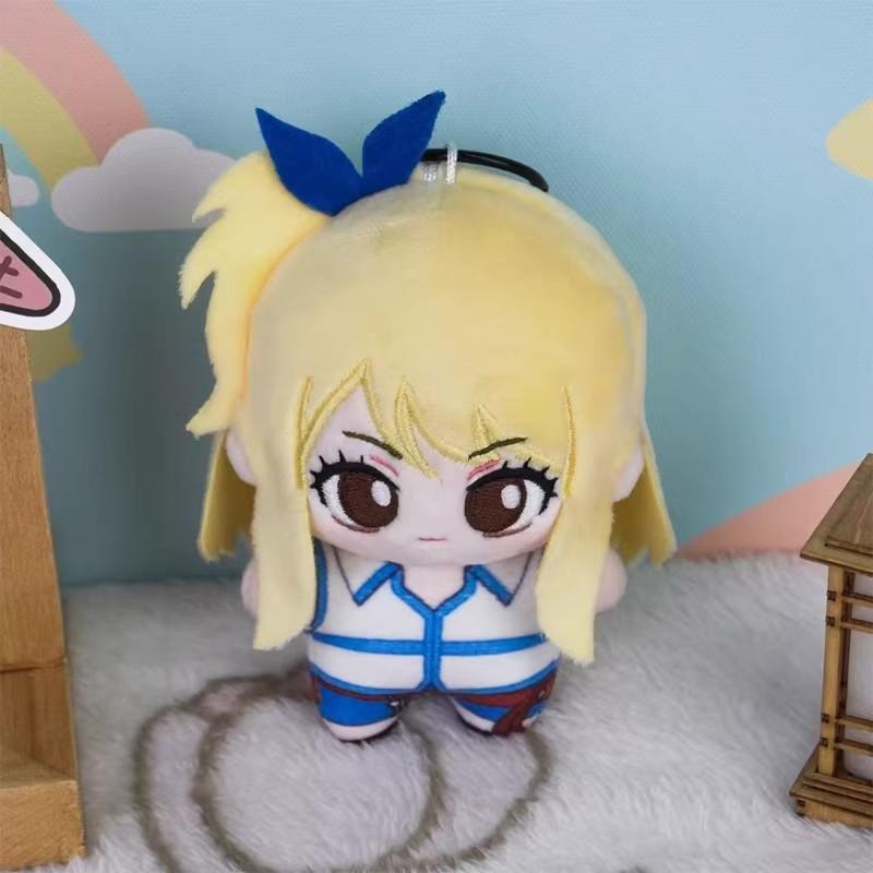10cm FAIRY Natsu Plush Dolls Pendant Mini Anime Gray Fullbuster Keychain Plush Toys Backpack Kids Holiday Birthday Gift
