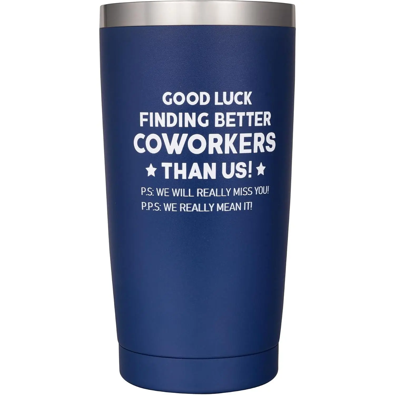 20oz Insulated Double-Wall Stainless Steel Christmas Movie Tumbler, Blue Snowman Holiday Coffee Mug
