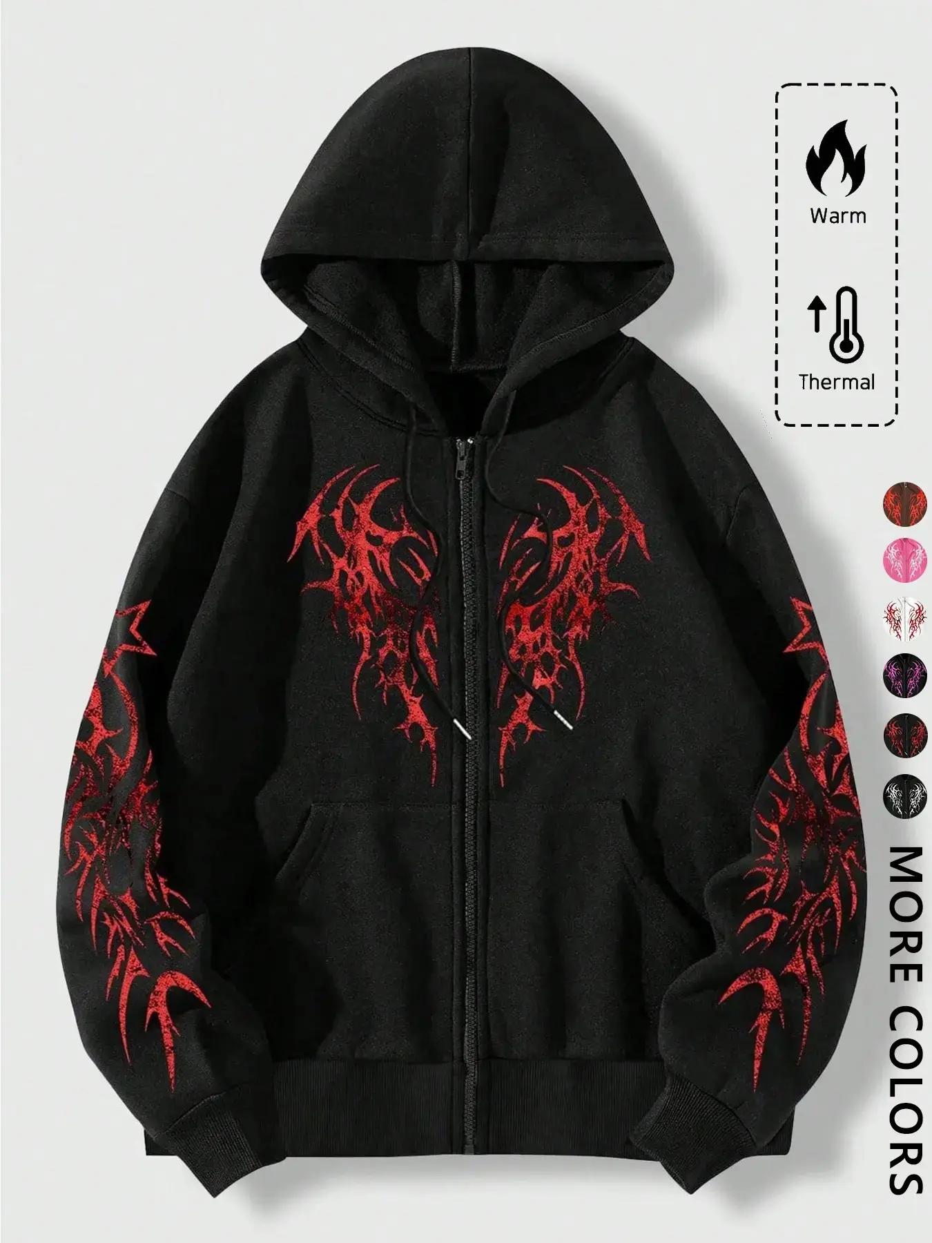 Trendy Geometric Pattern Street Style Open Front Jacket, Unisex Fitted Design, Fall & Winter Warmth, Layerable Outerwear