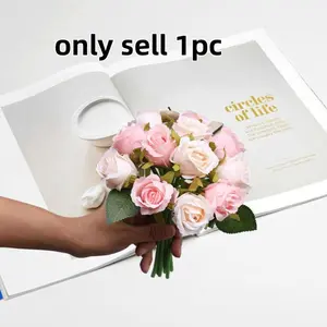 Korean Style Wedding Bouquet, High-Quality Silk Material, Handmade Layered Petals, Multiple Colors Available, Perfect for Weddings & Home Decor