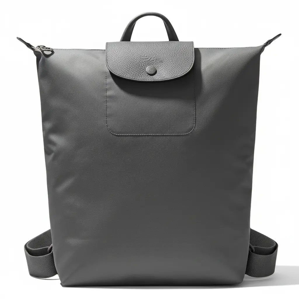 Longchamp Le Pliage One Adjustable Nylon Backpack for Women, Classic Style in Charcoal Grey
