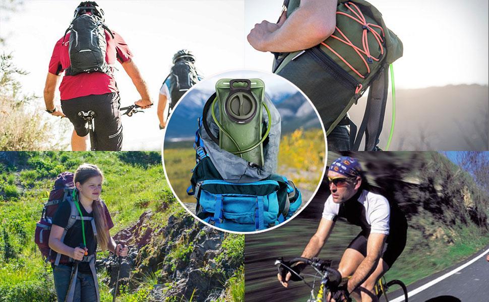 1.5-2-3L Hydration Bladder for Hiking Backpack, BPA-Free Leak Proof Water Reservoir Storage Bag, Water Pouch Hydration Pack for Camping Cycling Running