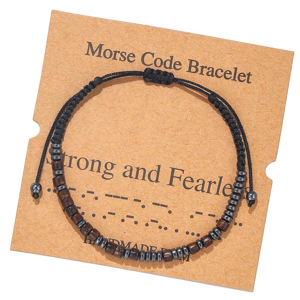 Braided Bracelet Morse Code Alphabet Number Couple Bracelet Morse Code Bracelet Creative Gift