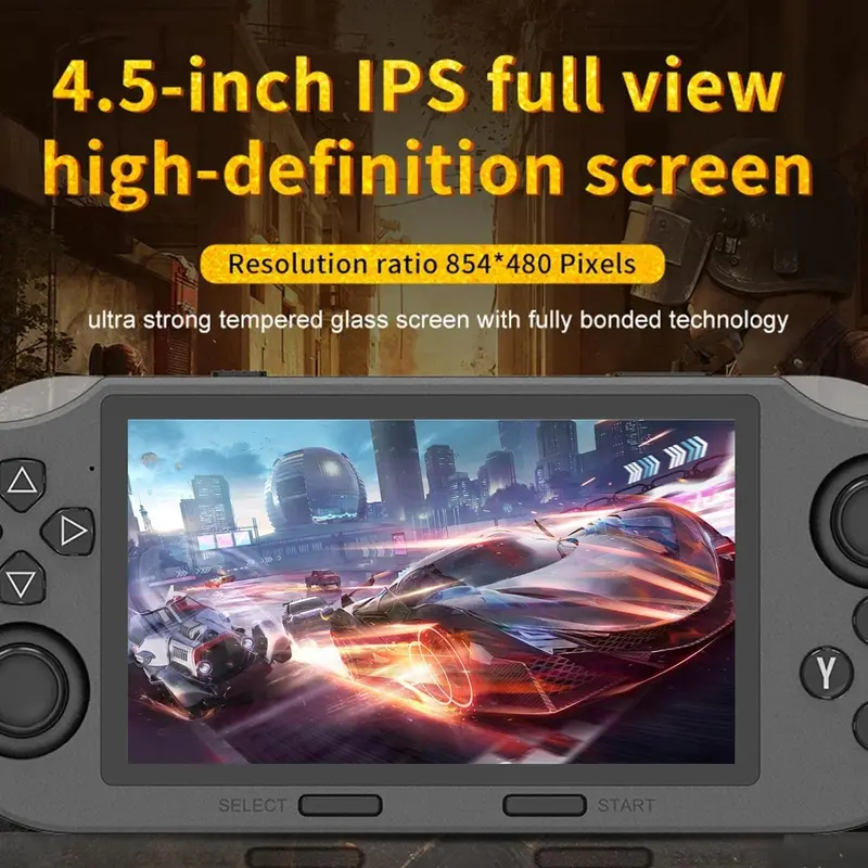 LASTEND SF3000 Portable Retro Handheld Video Game Console - 4.5" IPS Display, 3000mAh Rechargeable Battery, 16GB TF Card Compact Device, Cool Gadgets for Gamers, Gifts for Boyfriends & Adults, Back to School Item