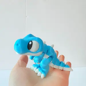 Flexible Posable Dinosaur Figurine, 3D Printed Stompy Stegosaurus ,Friendly Stress Relief Dinosaur Desk Decor Collectible Gift