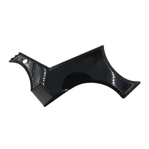 No. 2 Beard Shaping Tool Built In Dual Comb Symmetric Trimming Template Flexible ABS Plastic DIY Men Beard Line Up Guide Home Grooming Accessory Gift For Him
