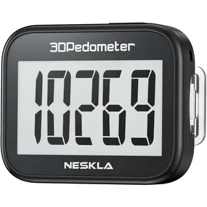 3D Pedometer for Walking, Simple Step Counter with Large Digital Display, Step Tracker with Removable Clip Lanyard, Accurately Track Steps for Men Women Kids Adults Seniors