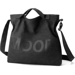 Canvas Tote Bag,Crossbody Shoulder Tote Bag for Women and Men Zipper Messenger Bag Travel Shoulder Bags HandbagsGift.