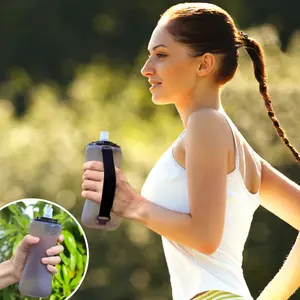 New Portable Silicone Running Kettle Foldable Soft Water Bag Marathon Running Hydrating Equipment Sports Kettle