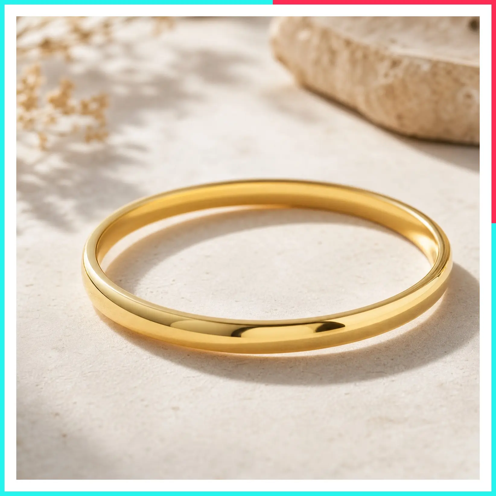Women's Stackable Hinged Oval Bangle Bracelet