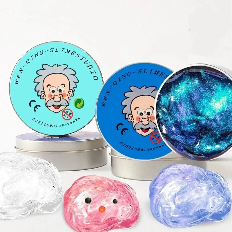 Non-Newtonian Reusable Liquid Crystal Putty Toy Set, Kid-Safe Bouncy Slime, Handmade DIY Stress Relief Squishies Handgum Color Clay Mud Toys