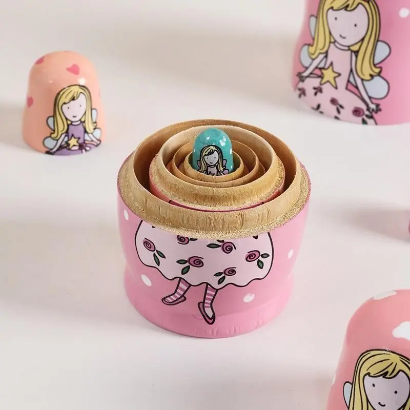 Russian Five-Layer Matryoshka Doll, Unique Wooden Craft Gift, Perfect for Christmas and Thanksgiving, Handmade Souvenir