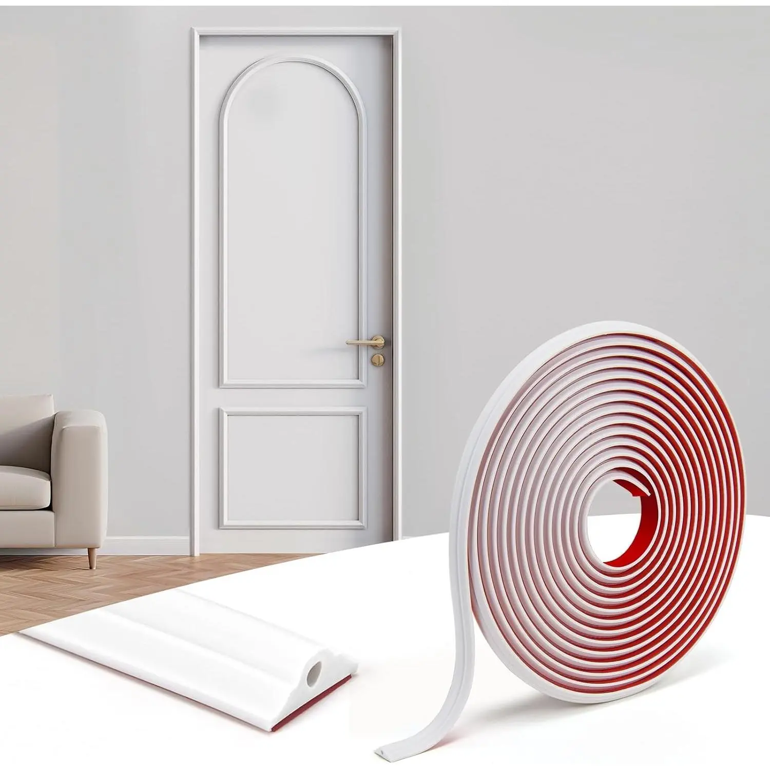 30Ft Flexible Peel and Stick Crown Molding Trim, Self-Adhesive Panel Moulding Décor Lines for Wall Door Cabinet Frame, Mirror Window Borders & Home DIY, White