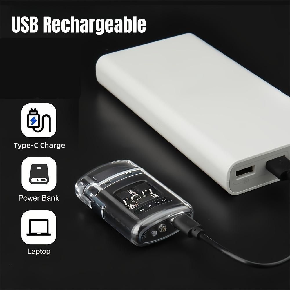 Windproof USB Rechargeable Electronic Lighter Compact Portable for Camping Travel Outdoor Adventures Ideal for Candles Aromatherapy Stylish Design Camping Gear