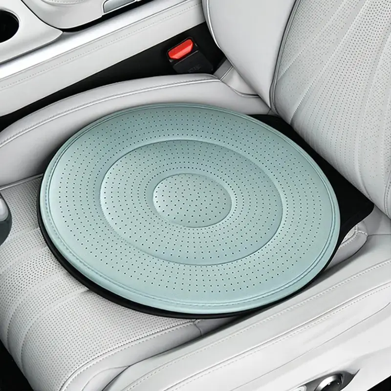 Car rotating seat cushion, double-layer design, 360-degree rotation, breathable technical fabric, non-slip bottom, comfortable for long-distance driving, car seat cushions for driving, car seat accessories, car seat cushion