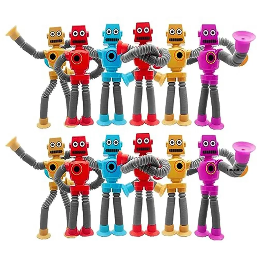 2026 Hot Suction Cup Robot Toys, 1PC/4PC/8PC/16PC Telescopic Stress Relief Sensory Bulk Gifts, All Seasons Classic Novelty Model Toys for Kids