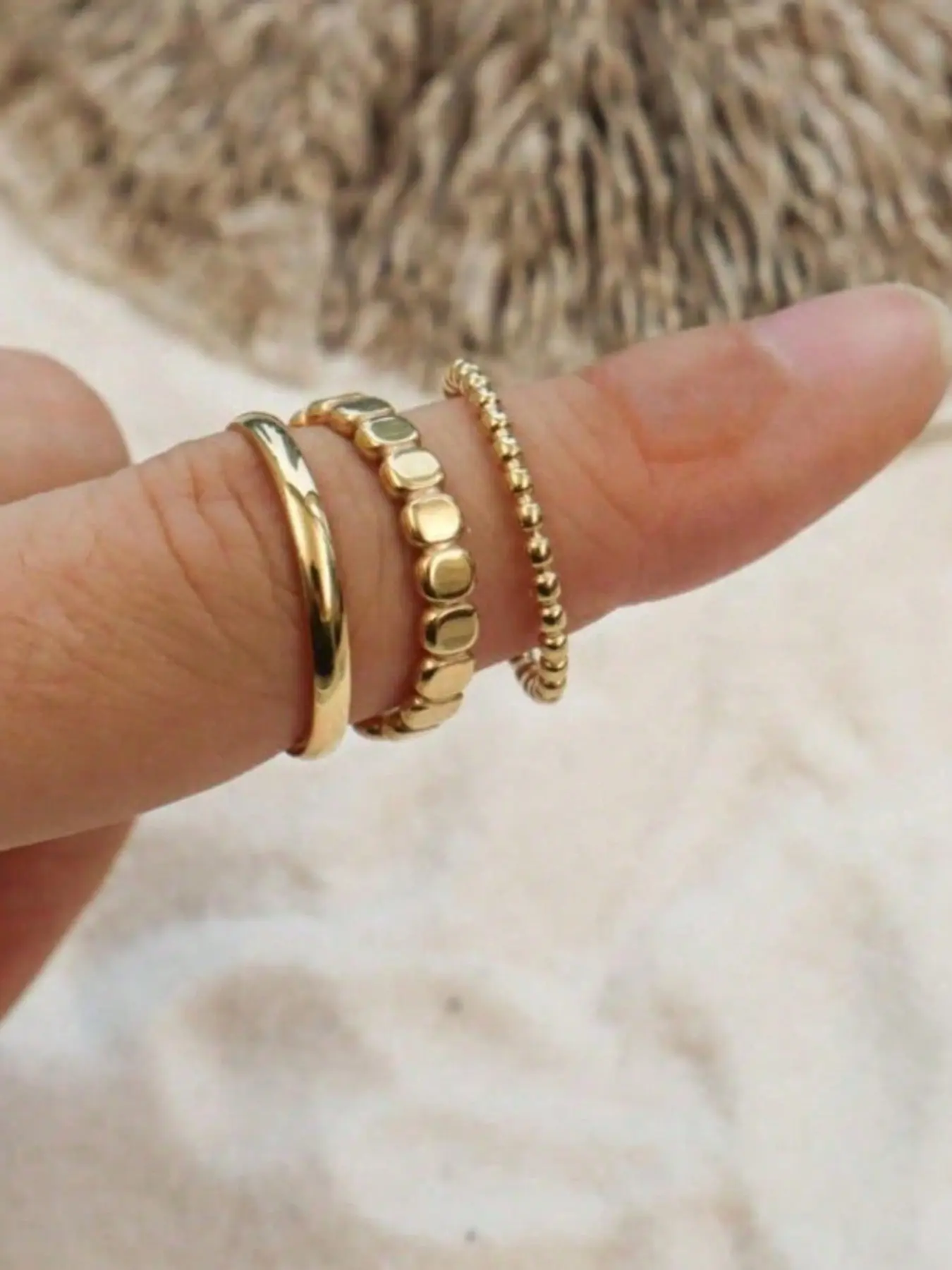 3 exquisite alloy rings, elegantly matched with simple and stylish elegance, holiday gift, Bohemian ring, mini ring, stacked ring, Stackable rings