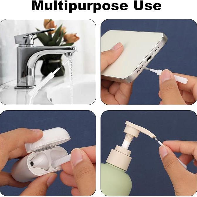 100pcs Shower Head Cleaning Brushes, Multipurpose Shower Head Cleaner Tool Gap Hole Anti-Clogging Cleaning Brush Crevice Tiny Brush for Small Hole Nozzle Gaps Household Bathroom sparkling  shower Ultra-Thin Multi-Functional Kit