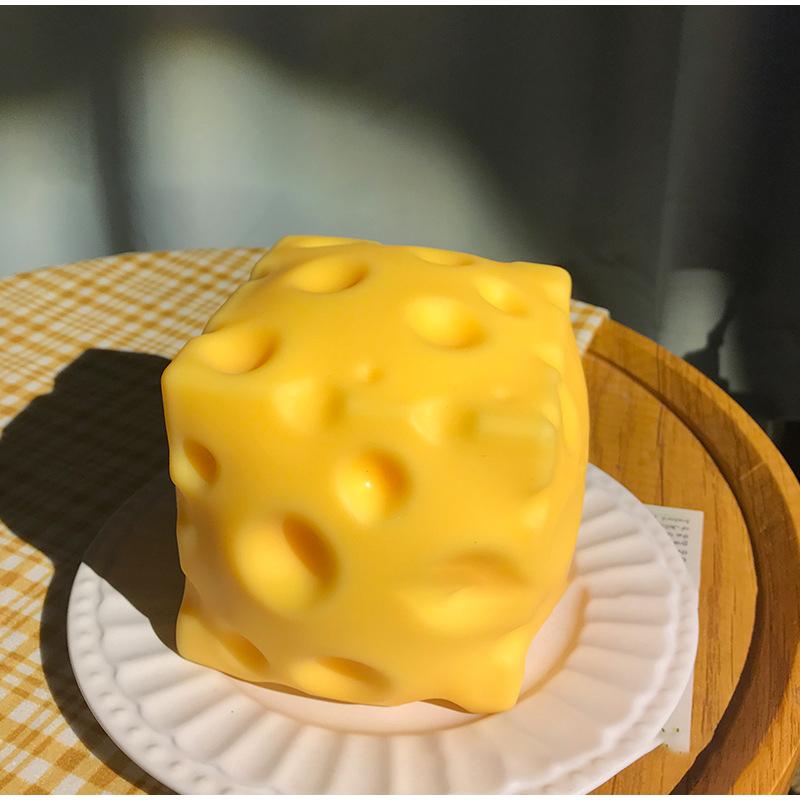 Simulate Cheese Slow Rebound Pinching Office Decompression Slow Rebound Cheese Pinching Ornament Relax And Decompress And Knead.