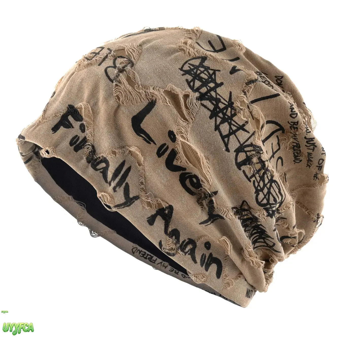Vintage Trendy Graffiti Beanie Hat for Women & Men  Soft Slouchy Lightweight Skully Cap,Soft Lined Streetwear Breathable Stretch Fit, Street-Style Art Print for Daily Wear, Travel, Outdoor Sports & Casual Outfits And Casual All Season Wear Summervibes