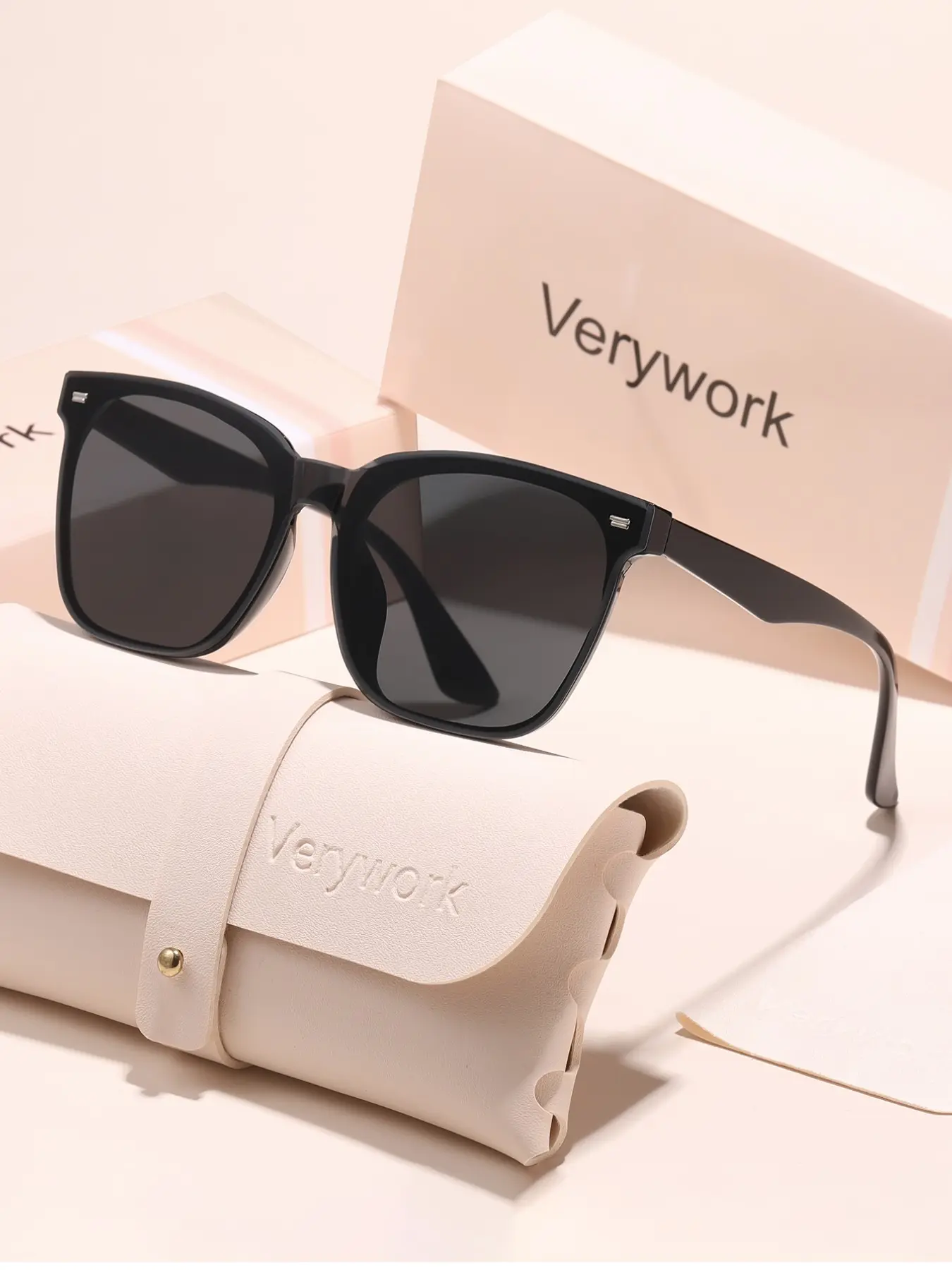 Women's Fashionable Minimalist Simple Design Sunglasses, Uv400 Protection, Includes Storage and Cleaning Cloth, Ideal for Daily Commute, Travel, Street Style, Outdoor Activities
