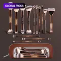 MAANGE 13pcs Makeup Brush Set with Cosmetic Bag, Foundation Brush Loose Powder Brush Blush Brush Contour Brush Concealer Brush Eyeshadow Brush Eyebrow Brush, Essential Beauty Tools Kit, Perfect for Daily Use and Travel, High-Quality Cosmetics