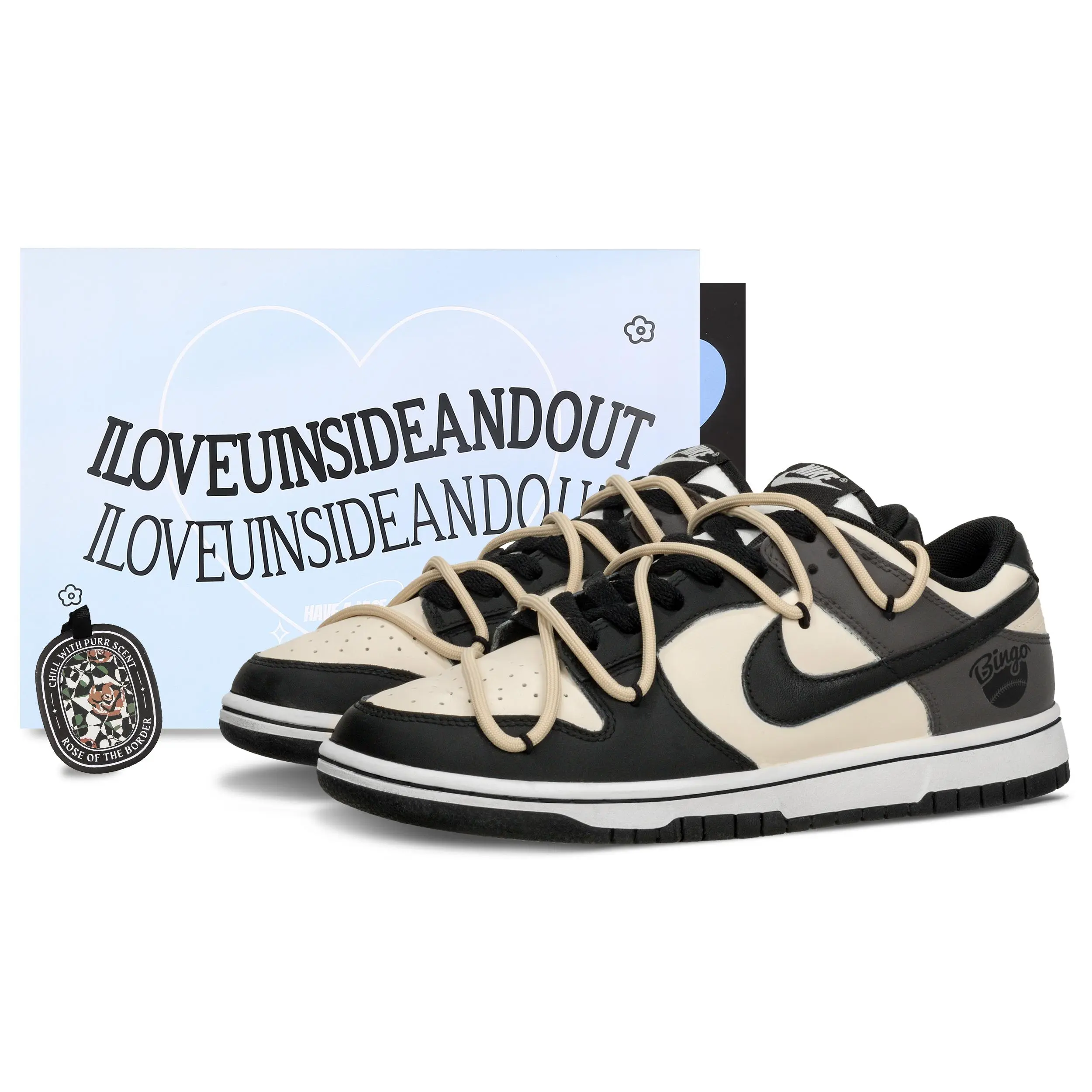 Nike Dunk Mocha TMS Customizable Retro Distressed Outdoor Deconstructed Low-Top Skate Shoes for Kids Verifiable, with credentials and supporting global authentication