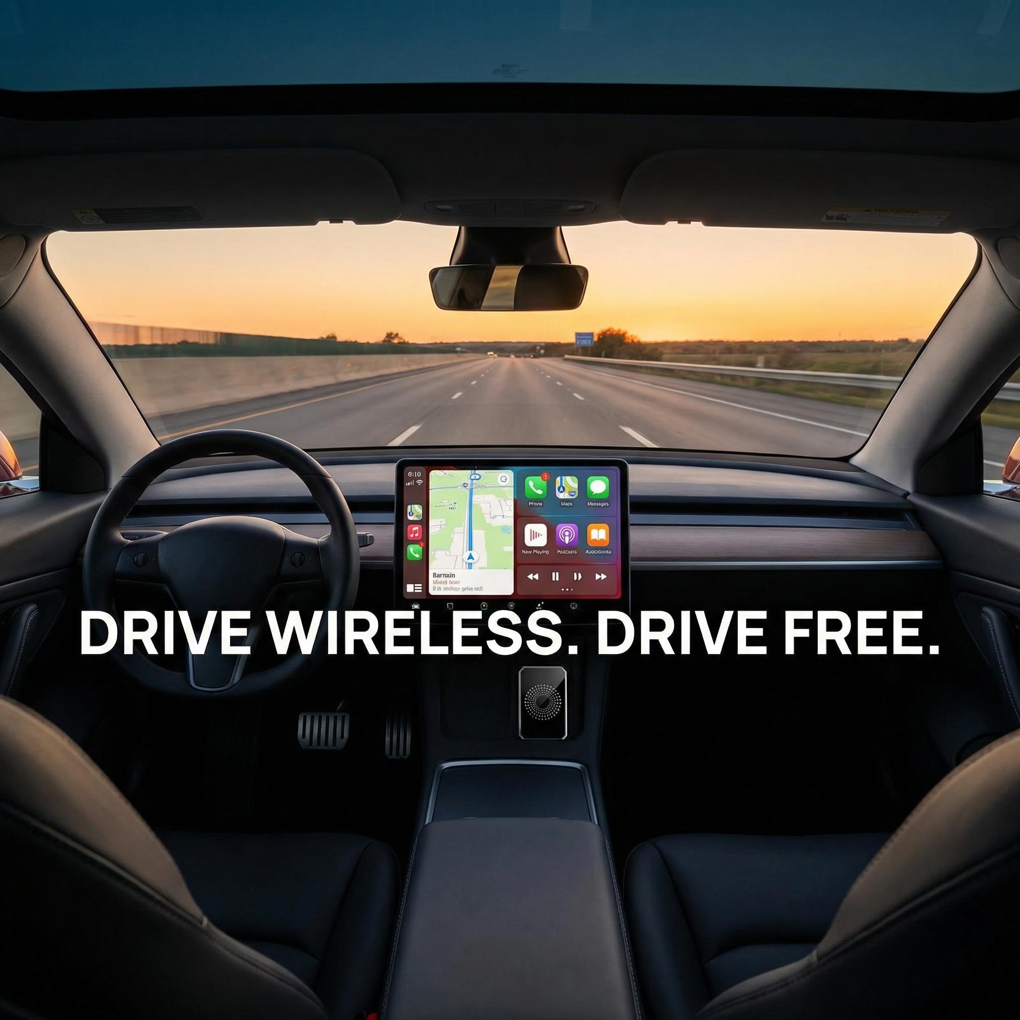 Wireless CarPlay Adapter with Android| Convert Wired to Wireless, Stream Netflix, YouTube & TikTok, Plug & Play for CarPlay & Android Auto Cars (Not for Tesla/BMW/Porsche)