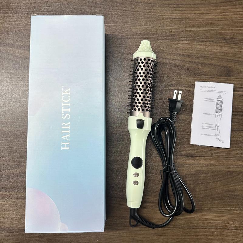 Thermal Brush For Blowout Look, 1.5 Inch Heated Round Brush,00 million negative ions, no hairknots,Smooth out the frizz,Curling Iron Brush With 10 Temperature Control, Hot Brush Styler Thermal Round Brush For Travel,Home, School,Not A Blowdryer