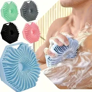 Sensitive Light Beige Exfoliating Body Scrub Brush - Gentle Scrub, Exfoliating Shower Scrubber, Back Scrubber, Personal Use Bath Brush for Sports & Outdoor Protective Gear Accessories