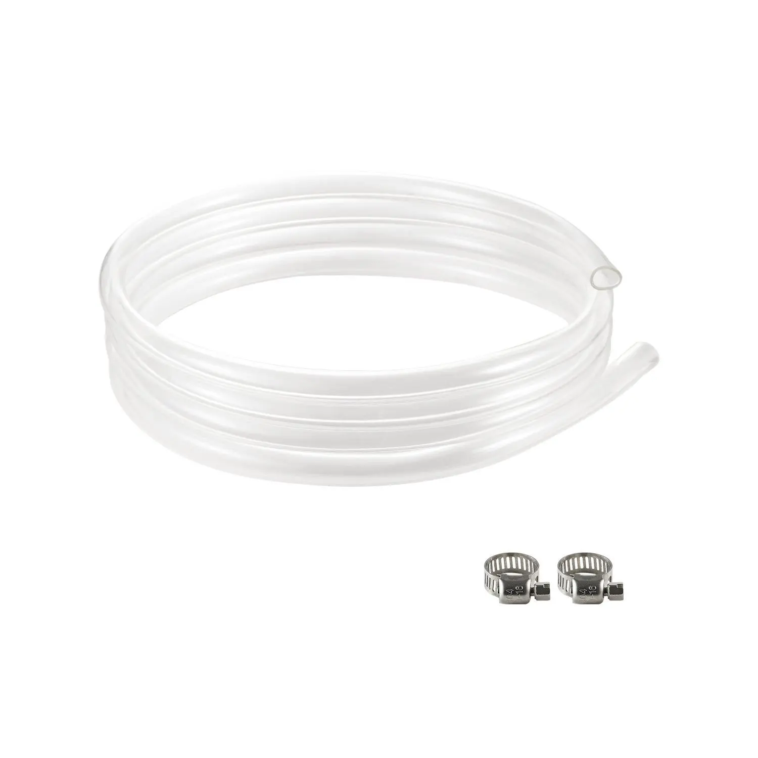 VEVOR Clear Vinyl Tubing, 1/2" IDx 5/8" OD, 10FT Plastic PVC Tubing, Flexible and Cuttable Clear Hose, 1/16 in Wall Thickness, High-strength PVC Material for Aquarium Irrigation Swimming Pool Lab