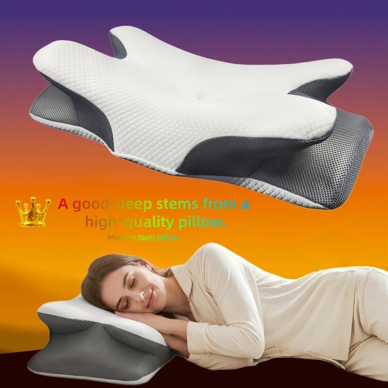 1pc Butterfly-shaped Pillow - Designed with Ergonomic Principles, Suitable for Both Supine and Lateral Sleepers, It Offers a Comfortable Sleep Experience and Provides Support for the Head and Neck.