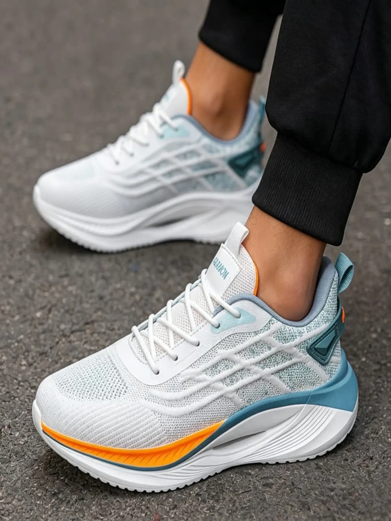Men lightweight street mesh sneakers breathable multi-color wearable for all-day fitness jogging shopping