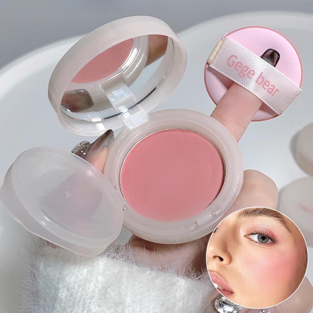 Long Lasting Air Cushion Blush, Single Color Makeup Blusher Palette, Suitable for All Skins, Cosmetic, Lightweight Natural Look