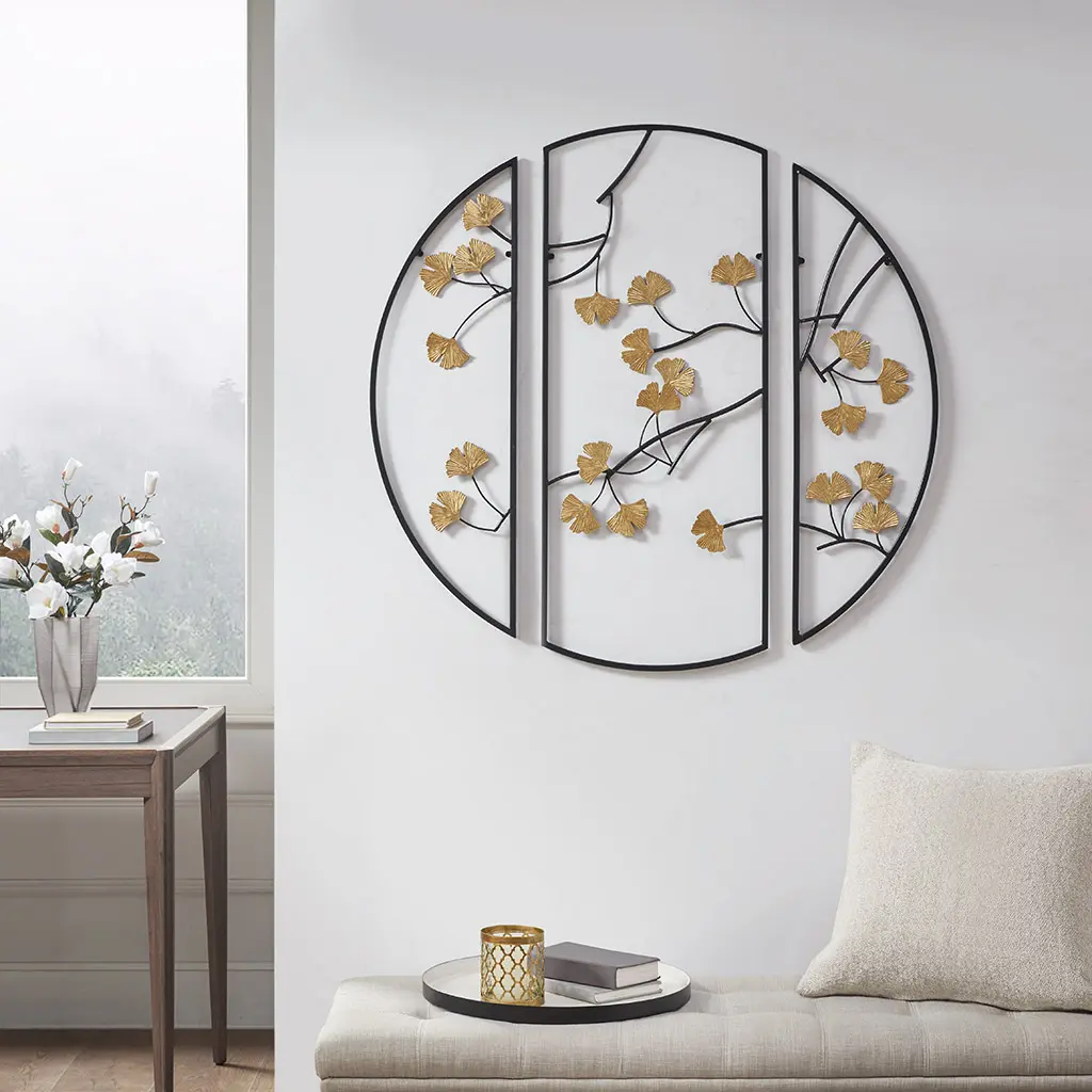 ARCH 3-Piece Metal Wall Decor Set Modern Abstract Wall Art Panel Sculpture for Living Room Bedroom Office Home Decoration, Black Metal Wall Hanging Ornament, 3 Pack, Home Furniture and Household Product Search Terms for US Online Shopping