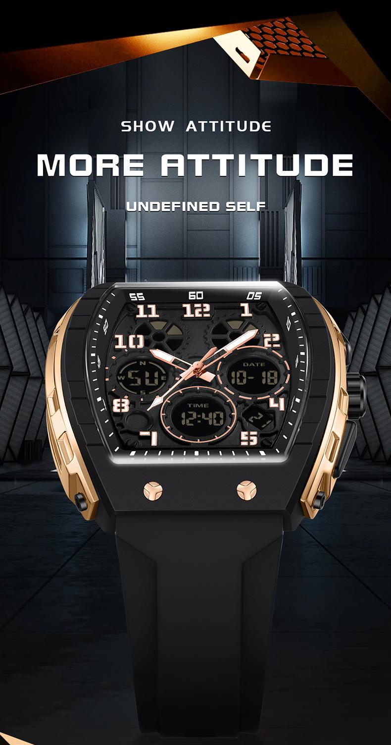 Ladies' sporty digital watch, fashionable digital watch with luminous and alarm functions, modern waterproof unboxed electronic watch,-quality design