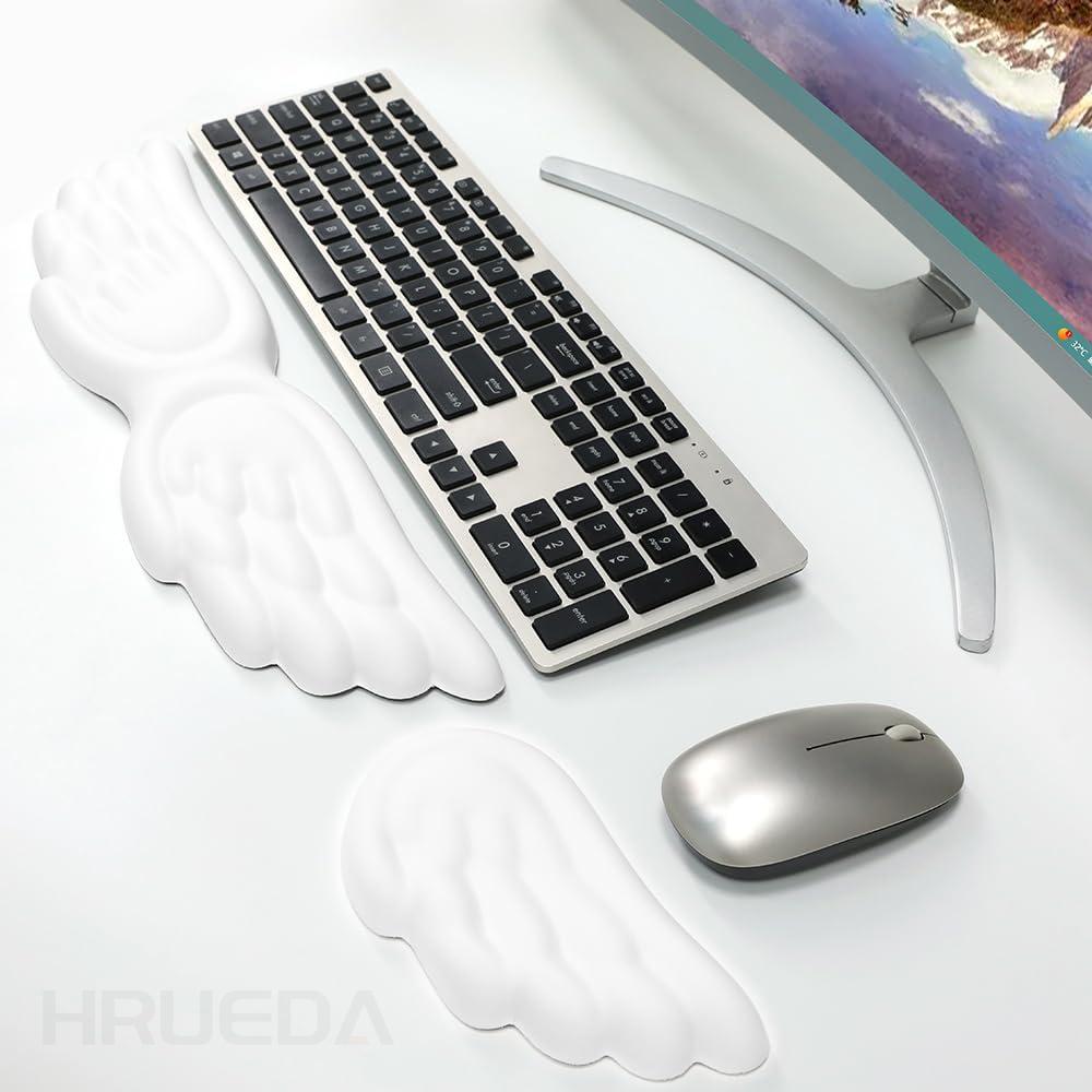 Mechanical Keyboard Mouse Wrist Rest Computer Keyboard Laptop Angel Wing Memory Foam Mouse Cushion Support Pad Wrist Support