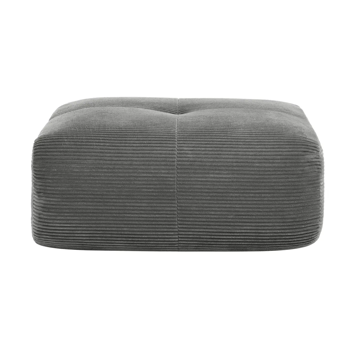 Hamlet LSF-RSF Cotton Corduroy Corner Sofa with Cushion & Pillows - Grey, Ribbed Texture, Curved Arms, Strong Adjustable Back Support, Fully Assembled Single Box, 19.91 lbs, 36.42x29.53x17.32 in, 1-Person Indoor Sofa, One Person