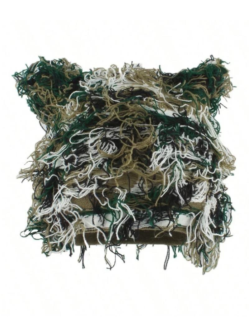 Men's Cat Ear Knit Beanie, Soft & Comfy Winter Hat, Trendy Fall & Winter Fashion for Men & Women