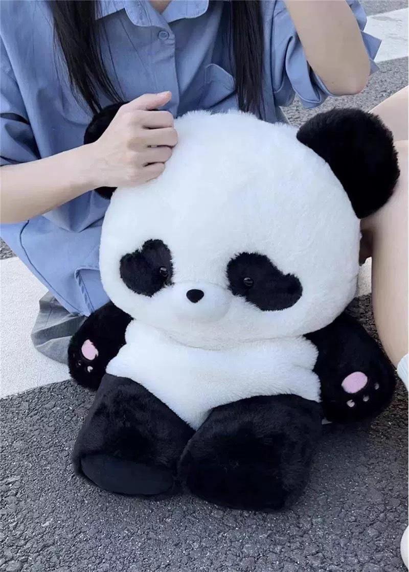 Cute Panda Backpack Cartoon Soft Cute Plush School Girl Backpack ins Girl Doll Bag