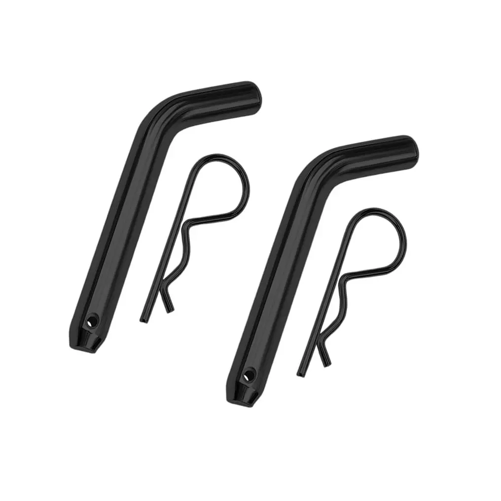 -Duty Trailer Hitch Pin & Clip with Grooved Head,Trailer Hitch Pin & Clip, Black 5/8-Inch Diameter,Fits 2-1/2 or 2-Inch Receiver(2Packs)