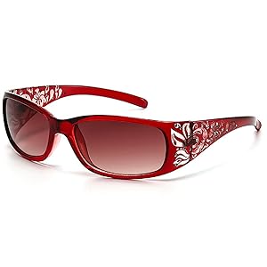 willochra fashion Y2K Polarized Sunglasses for Women Rhinestone Wrap Around Rectangular Sunglasses UV400 Protection