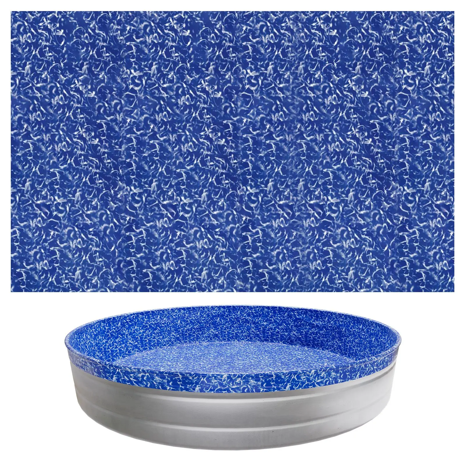 【Summerfinds】VEVOR 10 ft Round Overlap Type Swimming Pool Liner, 3050 x 850 mm/10x0.7x0.8 mm, 27.5 in Wall Height, 31.3 lbs Heavy Gauge Vinyl, Crystal Finish, Leak-Proof Repair Patches, Anti-Slip Back, Steel Sided Outdoor Pool Accessory