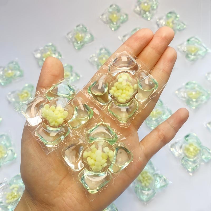 30/50pcs Laundry Detergent Balls, Lavender/camellia Scent, Concentrated Liquid, Deep Cleaning, Stain Removal, Low Foam Easy Wash