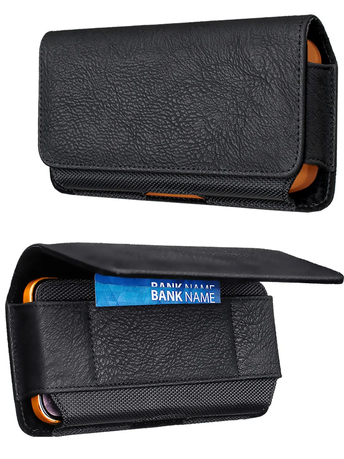 Nylon PU Phone Case Protective Cover with Belt Clip and Magnetic Clasp, Compatible with iPhone Pro 17/16/15/14/13/12/16e and Samsung Galaxy S25/s24/s23/s22
